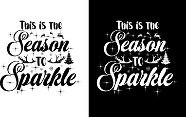 Christmas typography T-shirt Design