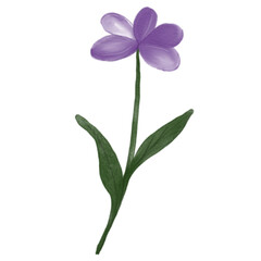 purple flower watercolor