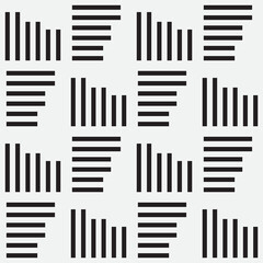 Seamless geometric pattern with stripes.