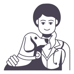 Female veterinarian icon