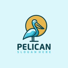 Obraz premium pelican logo design