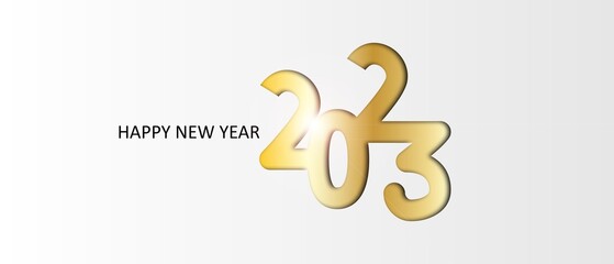 Happy new year 2023 concept