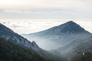 Beautiful mountain landscape from the top of Guara
