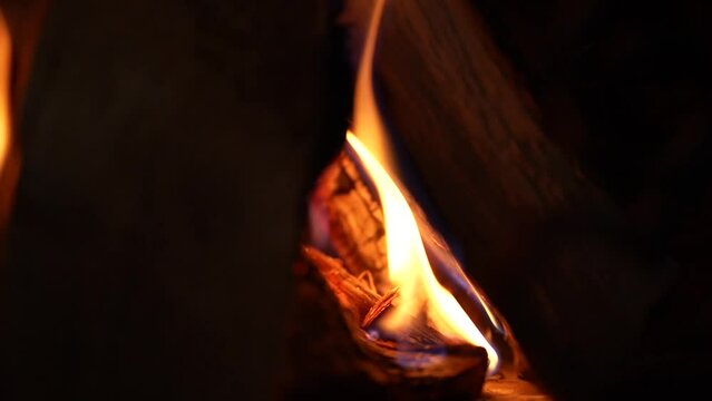 Slow-motion of a bonfire