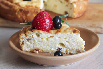 cheesecake with fruits