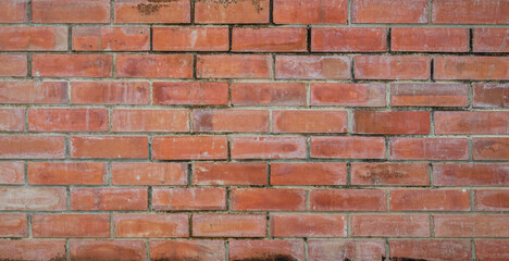 Empty old red brick wall texture backgrounds. 