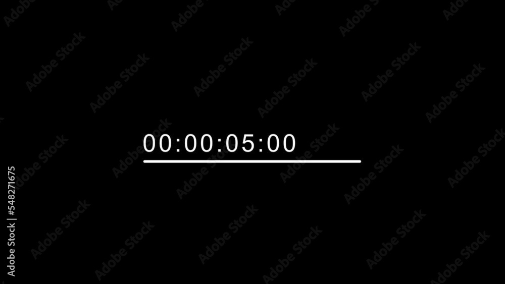 Poster digital watch, countdown timer with alpha channel or keying for any creative use
