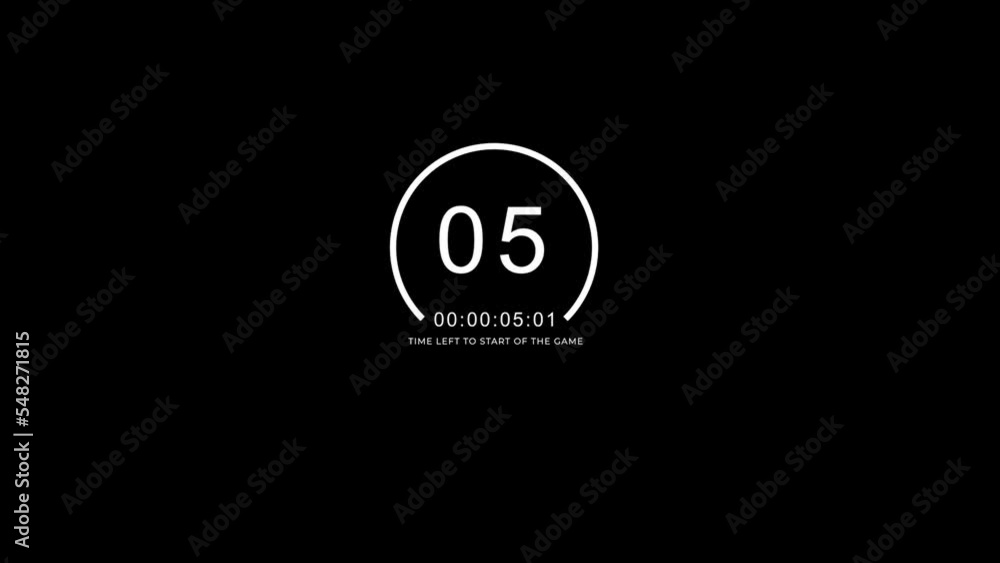 Poster digital watch, countdown timer with alpha channel or keying for any creative use