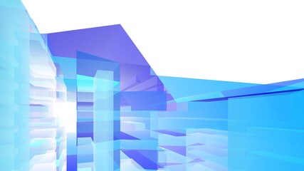 Fototapeta premium Abstract architectural background 3d rendering 
