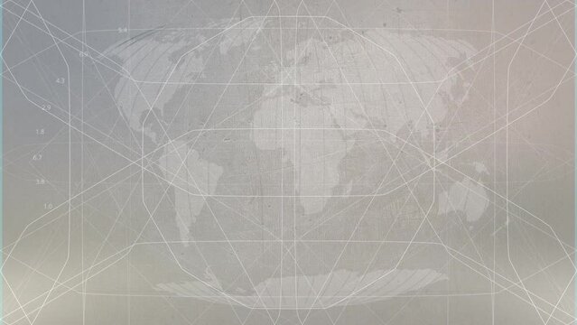 world Map Hi-tech loop graphic background 3