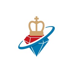 Diamond logo. Jewelry shop icon isolated on white background