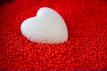 Fototapeta premium red heart on white background