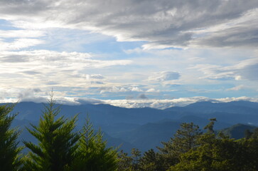 mountain, benguet, philippines, view, field, landscape, nature, clouds, sky, background, green