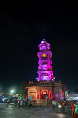 Famous Sardar Market and Ghanta ghar Clock tower in Jodhpur, Rajasthan, India