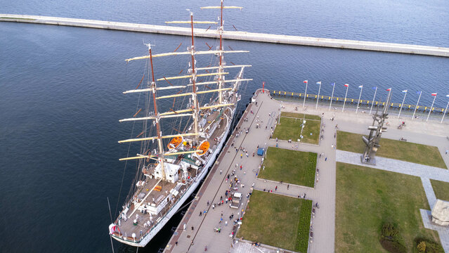 ship in the harbor Gdynia