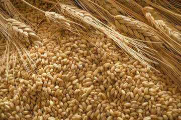 Mesopotamia's fascinating wheat ears - obrazy, fototapety, plakaty