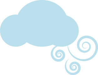 Windy Weather forecast icon illustration Design element