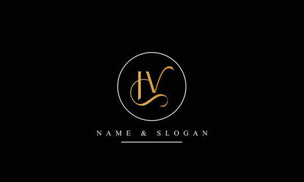 VH, HV, V, H abstract letters logo monogram