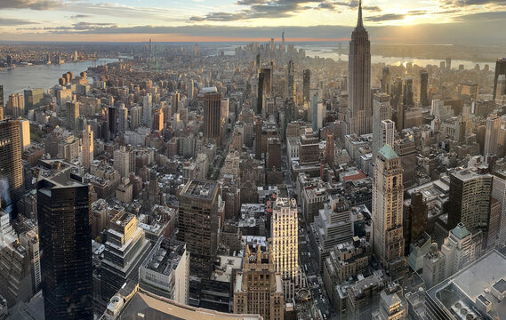 Manhattan New York City Skyline View