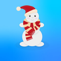 Merry Christmas and Happy New Year. Vector illustrations of Santa Claus, winter forest, city street, frame and Christmas tree decoration for postcard, card or invitation