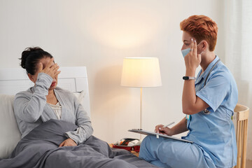 Senior Woman Complaining about Headache