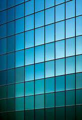 Horizontal shot of clean skyscraper windows 3d illustrated