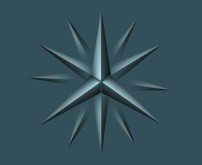 Metallic star graphic design 16