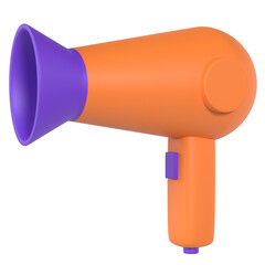 Hair dryer 3D icon