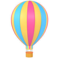 Naklejka premium Hot air balloon 3D icon