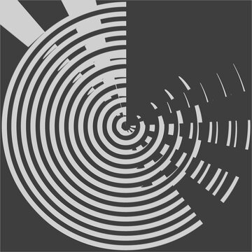 black and white abstract background spiral circle
