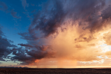 Stormy sunset sky with dramatic clouds - Powered by Adobe