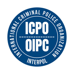 ICPO international criminal police organization symbol icon