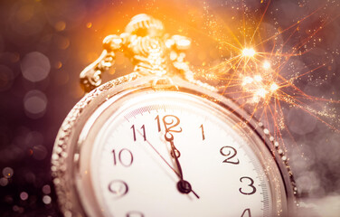 Naklejka na ściany i meble Twelve o'clock - new year's eve