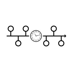 Timeline icon logo isolated on white background