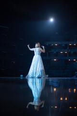 singer on stage before the concert