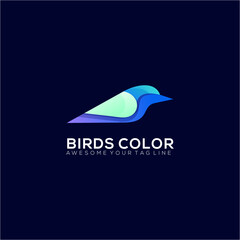 animals logo gradient colorful bird