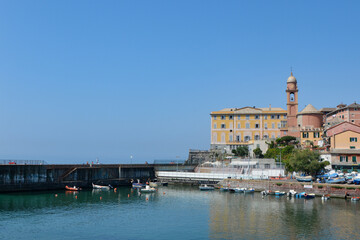Obraz premium Il porticciolo di Nervi a Genova, Liguria, Italia.