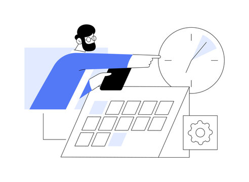 recommend clip art: Deadline abstract concept vector illustration.