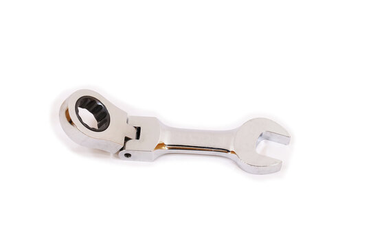 Stubby ratchet end wrench for professional mechanics
