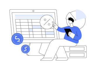 Accounting abstract concept vector illustration.