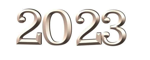 Typography design of 2023 with 3d style design