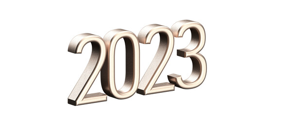 Typography design of 2023 with 3d style design