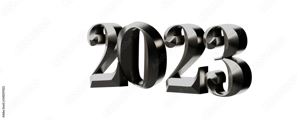 Poster Typography design of 2023 with 3d style