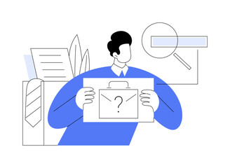 Unemployment abstract concept vector illustration.