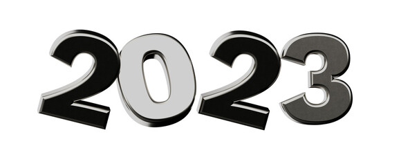 Typography design of 2023 with 3d style design