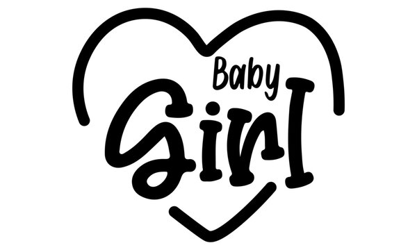 Baby Girl Svg, Little Sister Svg, Baby Girl Shower Gift, Sister Shirt, Baby Onesie Design, dxf, clipart, vector, Cricut, Silhouette