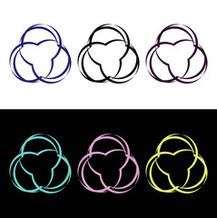 Circle  vector logo template design. icon logo . silhouette logo .