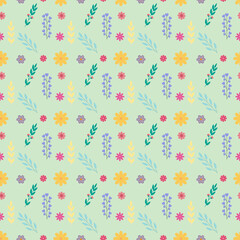 seamless pattern illustration. pattern textile design. seamless pattern with flowers and leaves. floral pattern background.