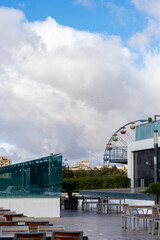 View from Park mall Setif of Ferris wheel in the amusement park of Setif city.