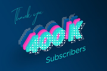 400 K  subscribers celebration greeting banner with Multi Layers Design